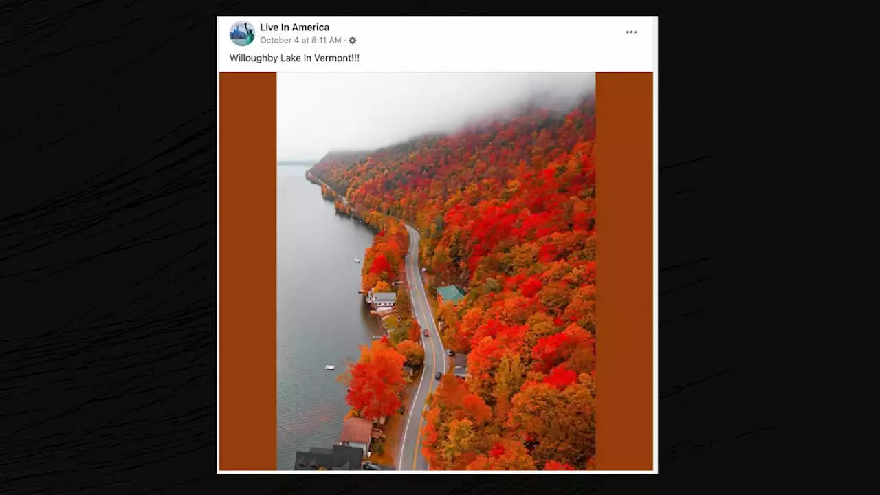 Is This a Real Photo of an Autumnal Lake in Vermont?