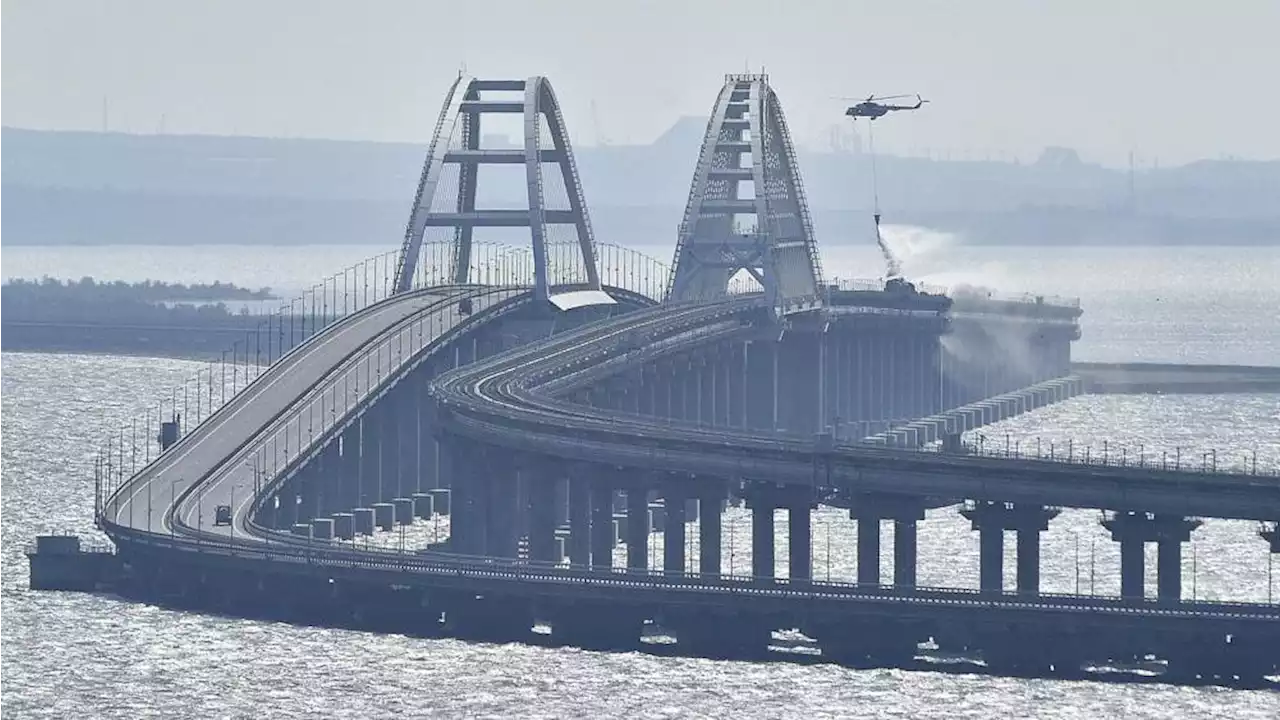 Crimea bridge blast damages key Russian supply route; 3 dead