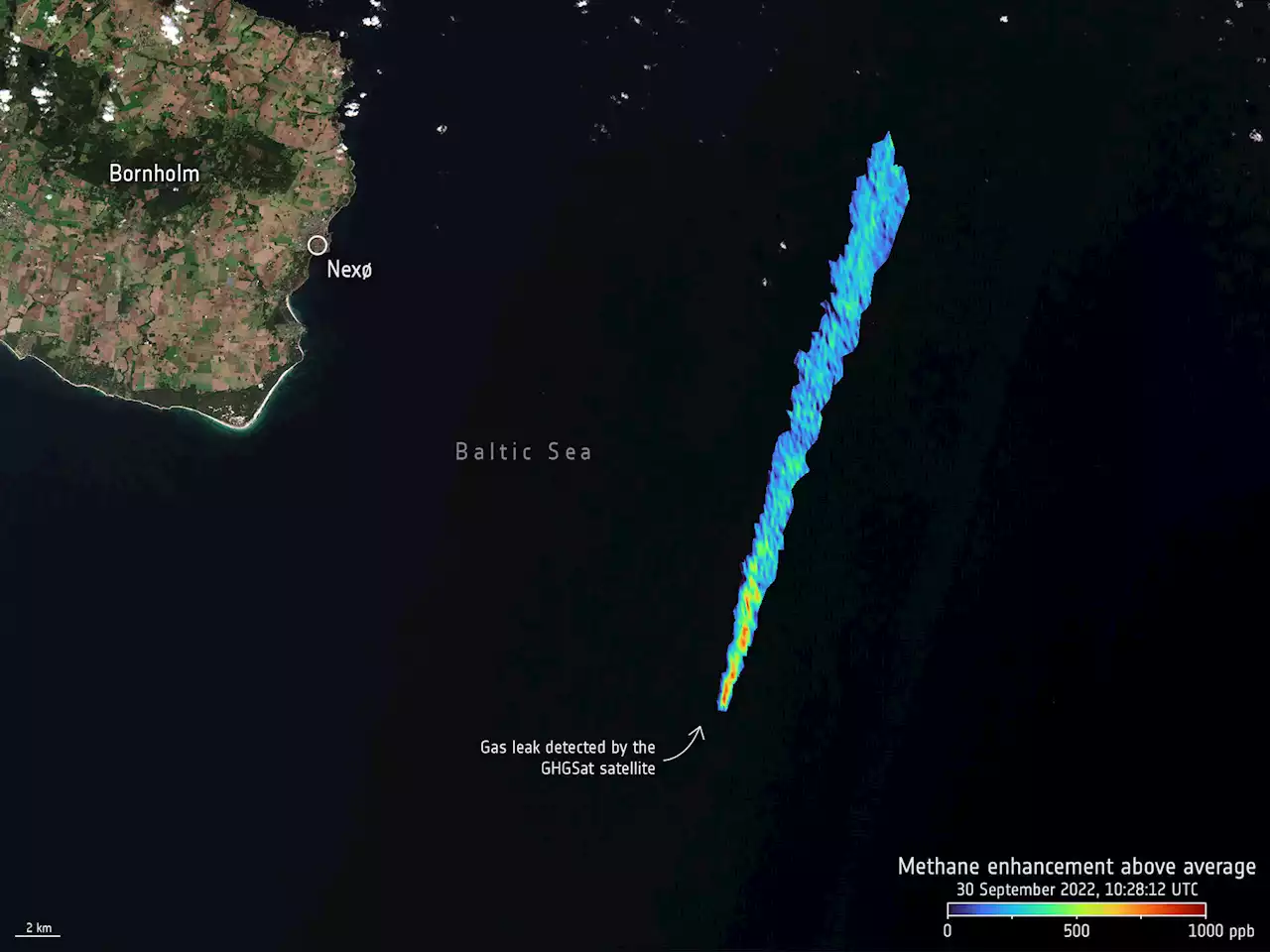 The Methane Released From the Damaged Nord Stream Pipeline is Visible From Space