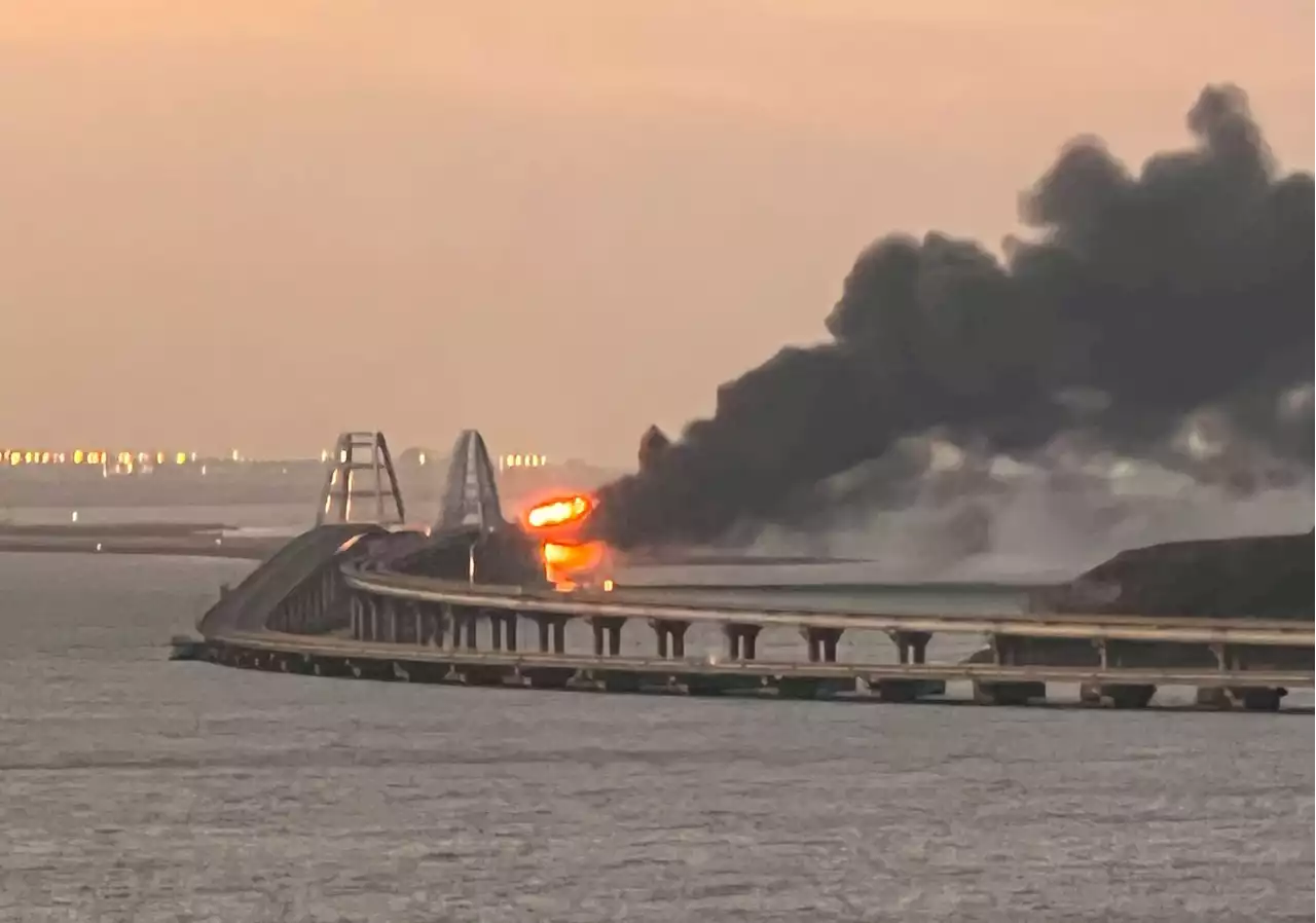 Ukraine live briefing: Major Russian supply bridge that symbolized Putin’s occupation on fire