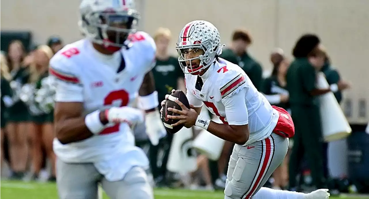 C.J. Stroud Tossed Four Touchdowns in High-Scoring First Half for the Ohio State Offense