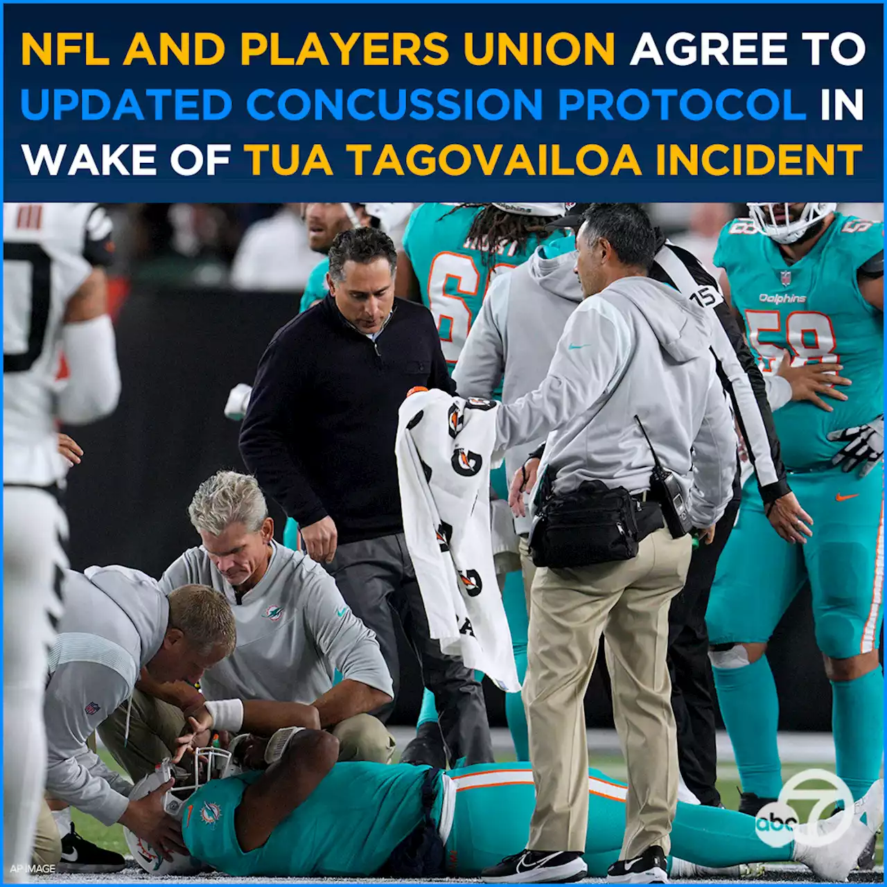 NFL and players union agree to updated concussion protocol in wake of Tua Tagovailoa incident