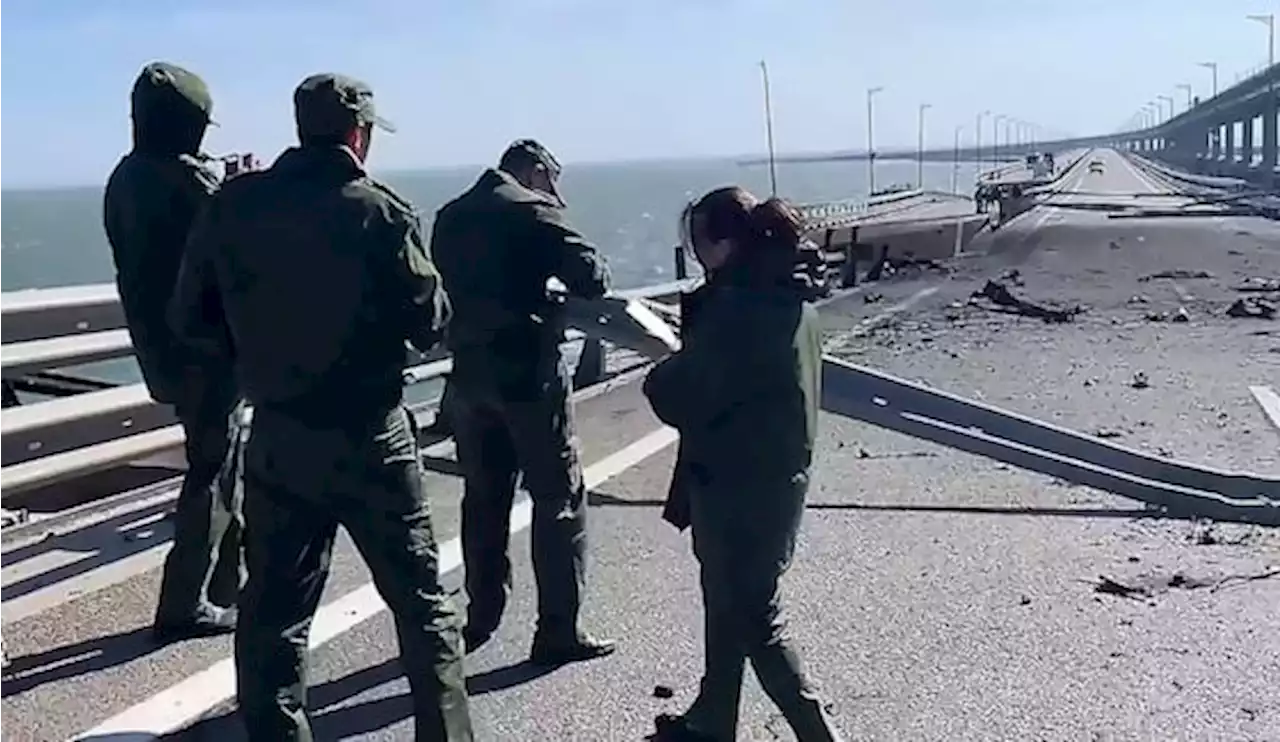 Taucher sollen Schäden nach Explosion auf Krim-Brücke prüfen