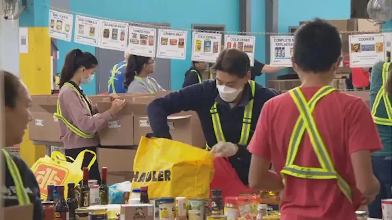 Daily Bread Food Bank volunteers gather ahead of Thanksgiving to help those in need | CBC News