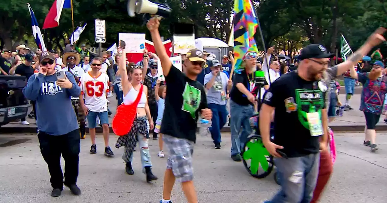 Activists march in Fort Worth in support of legalizing marijuana