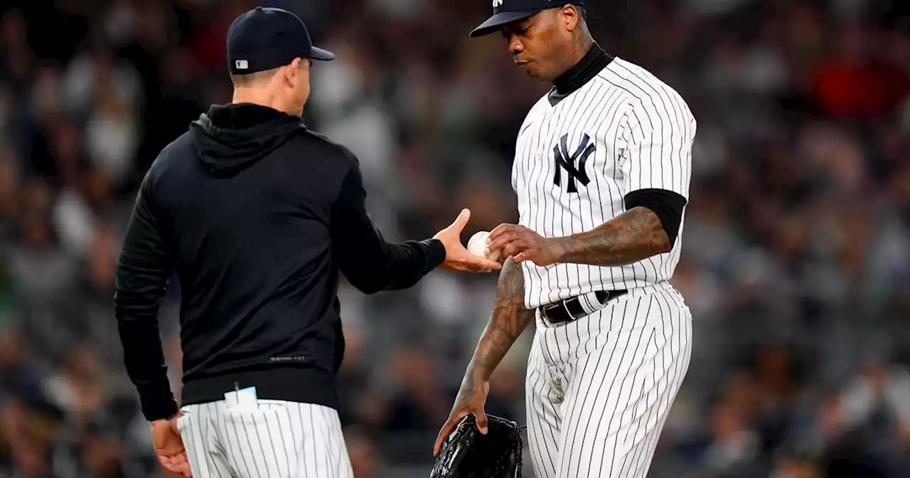 Yankees leave Aroldis Chapman off ALDS roster after reliever missed workout