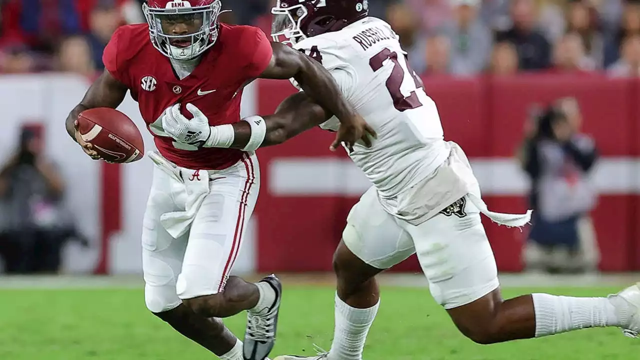 Jalen Milroe, No. 1 Alabama escape Texas A&M, 24-20