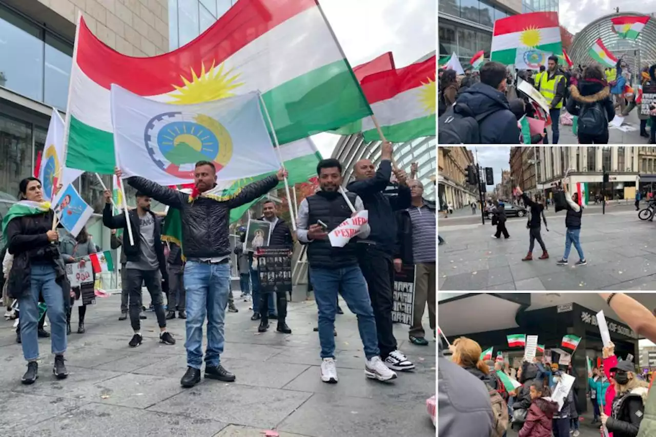 Hundreds gather in Glasgow to show support for Iranian protests