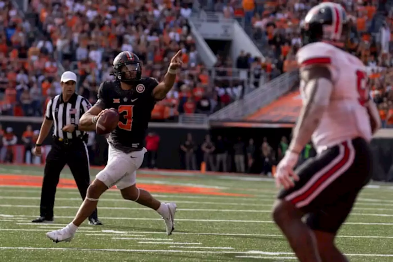 Sanders, No. 7 Oklahoma State get past Texas Tech, 41-31