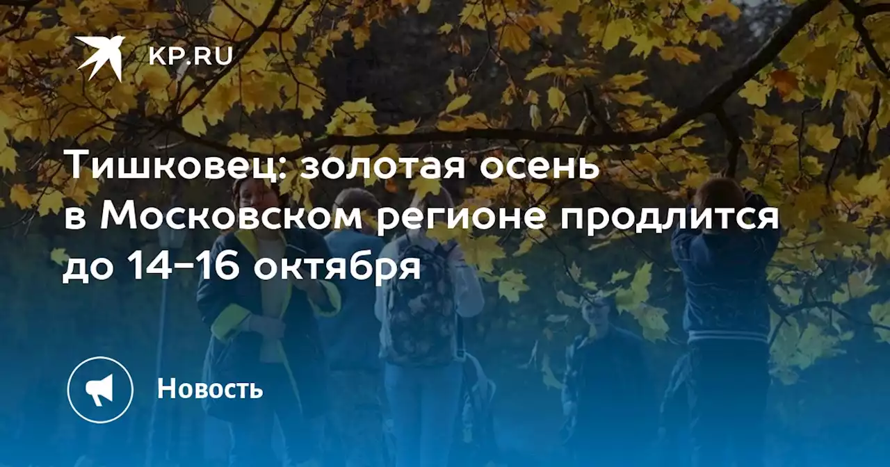 Тишковец: золотая осень в Московском регионе продлится до 14-16 октября