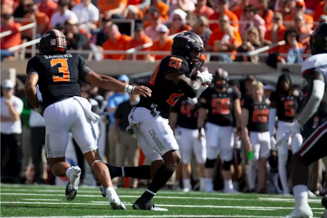 Sanders, No. 7 Oklahoma State get past Texas Tech, 41-31