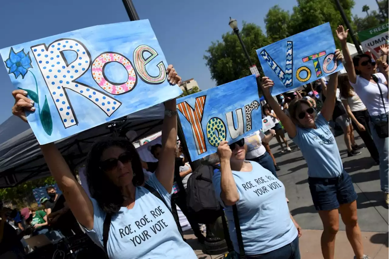 Abortion rights supporters rally in LA, Long Beach