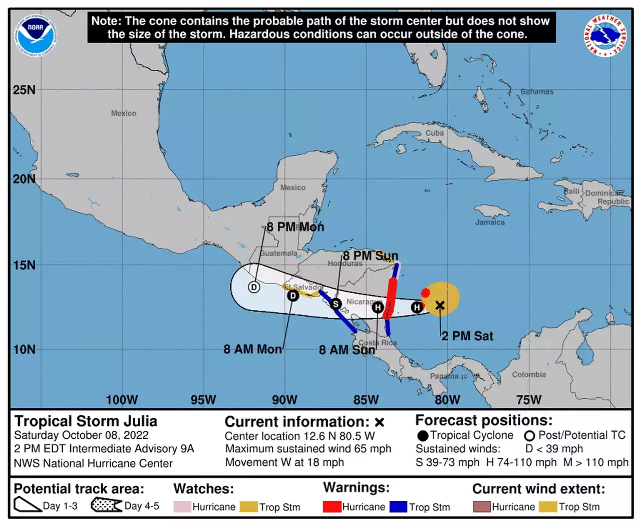 Tropical Storm Julia expected to strengthen into a hurricane