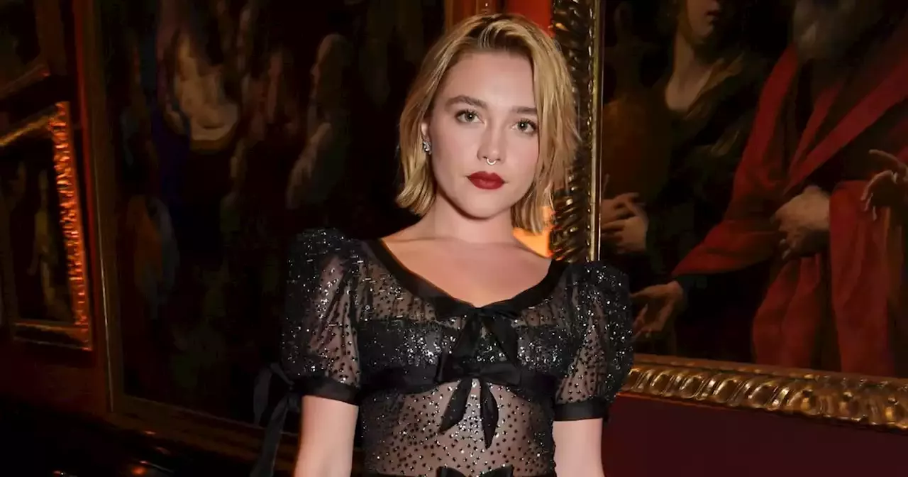 Florence Pugh Dazzles In A Totally See Through Gown Covered In Sparkles