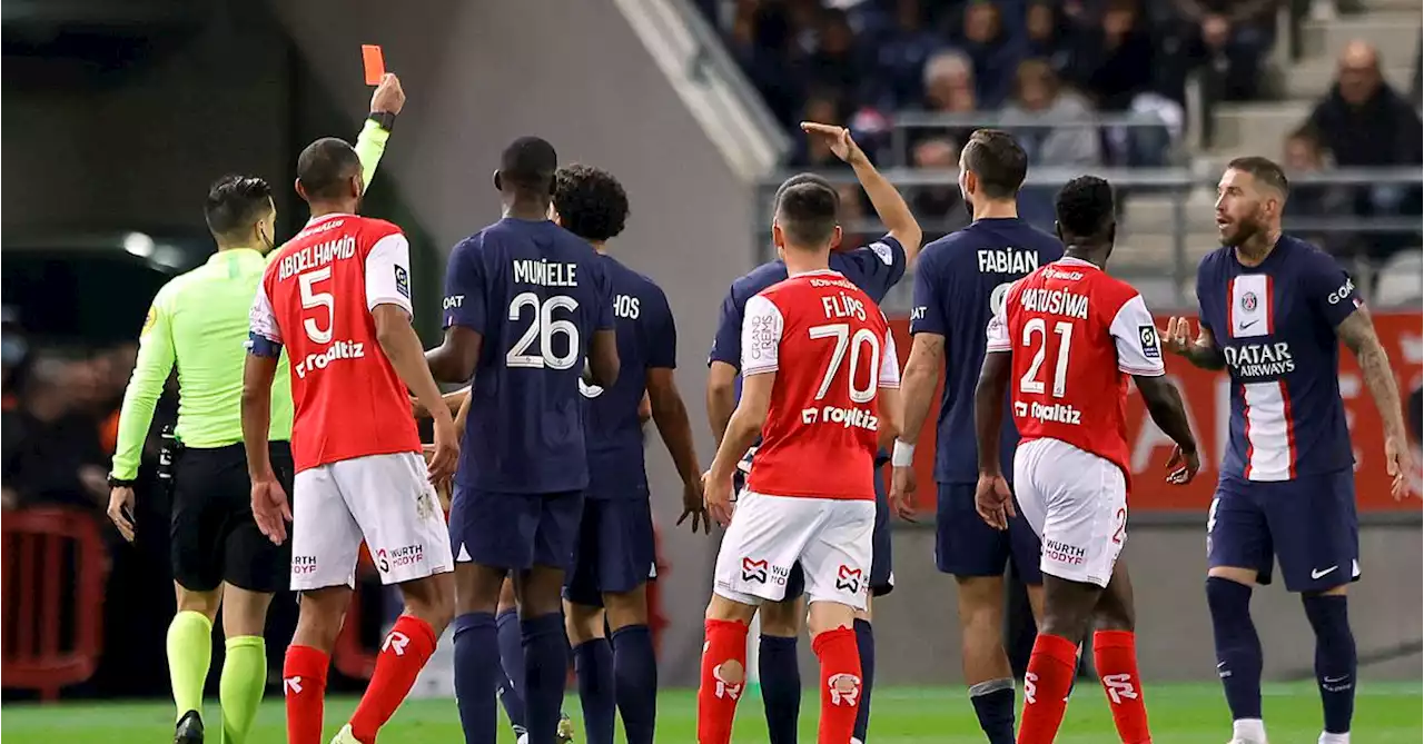 Ramos sees red as PSG concede draw at Reims in Ligue 1