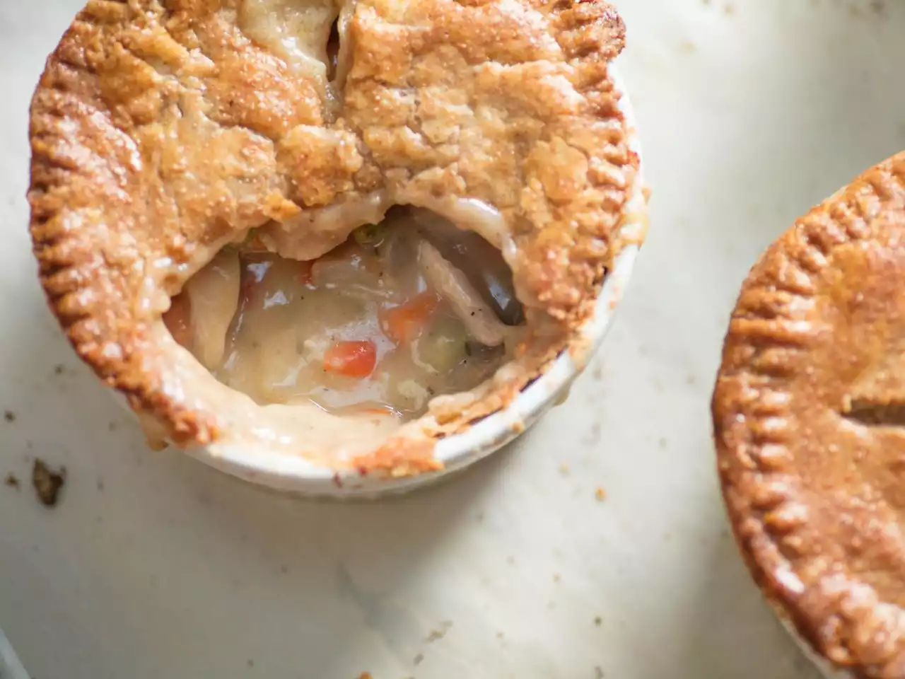 Individual Double-Crusted Chicken Pot Pies Recipe