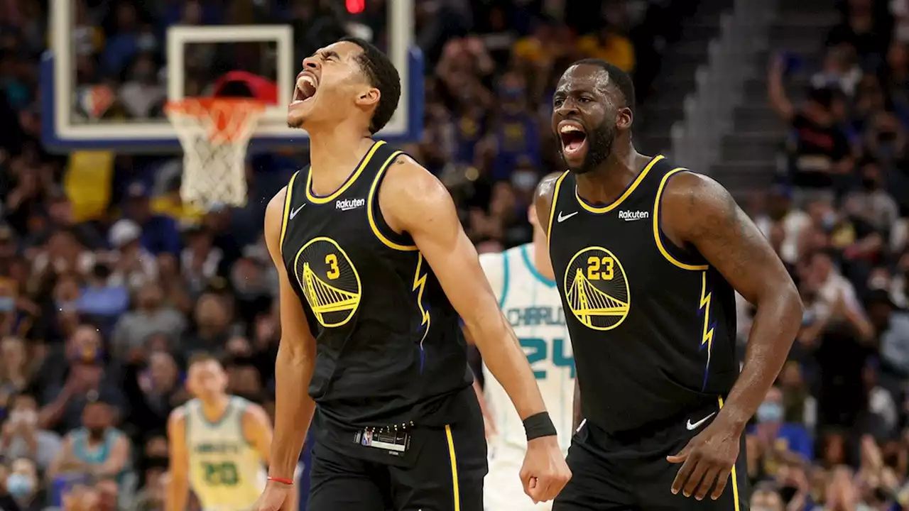 Jordan Poole and Draymond Green On The Court