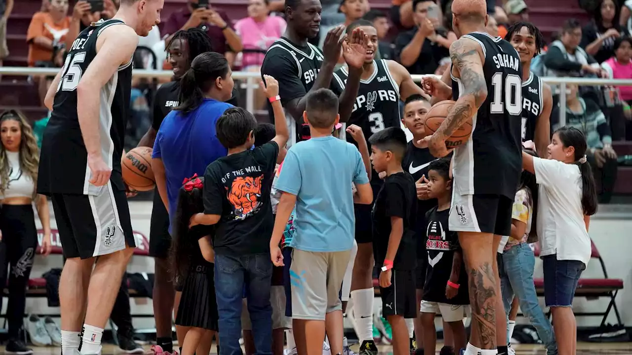 Spurs hold open practice, community fair in Uvalde, Texas, months after school shooting