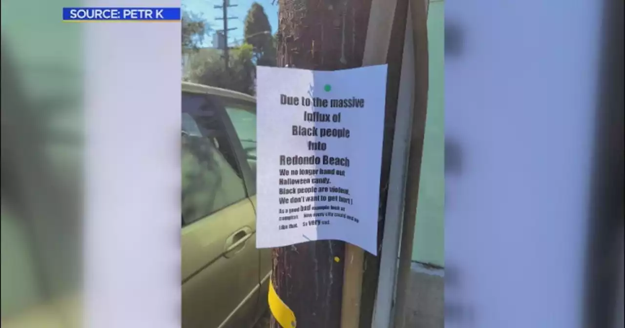 Redondo Beach residents denounce racist Halloween flyer posted in neighborhood