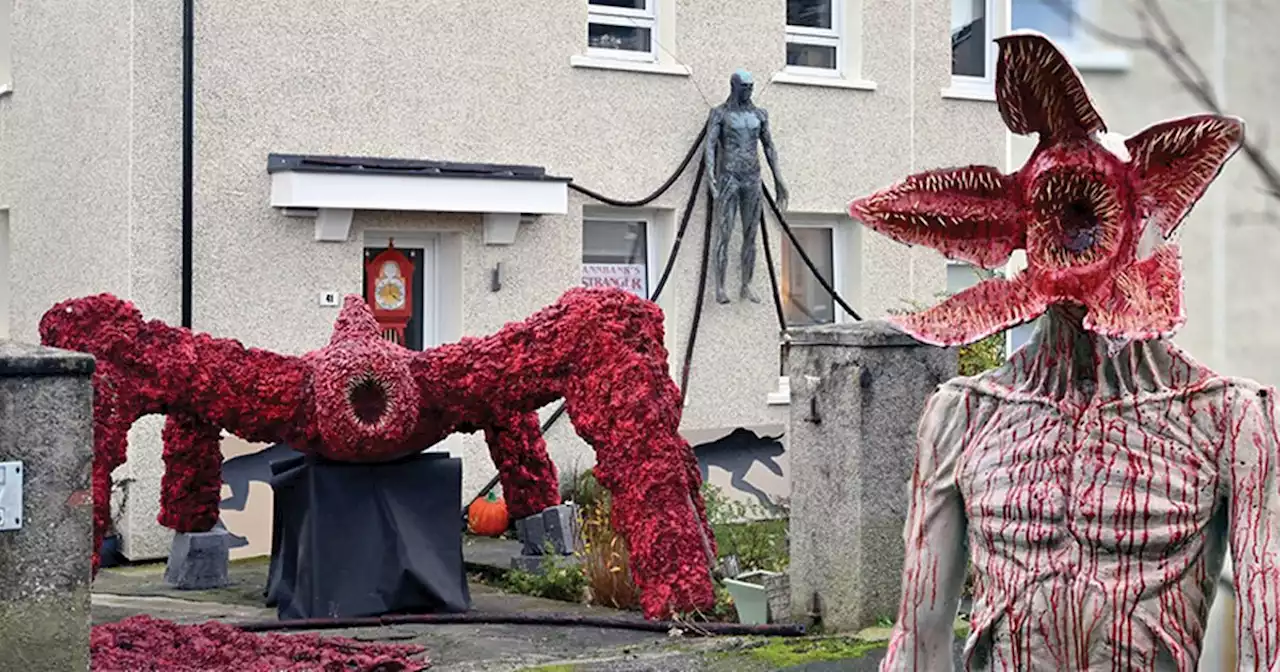 Stranger Things superfan turns Ayrshire garden into scene from hit Netflix show