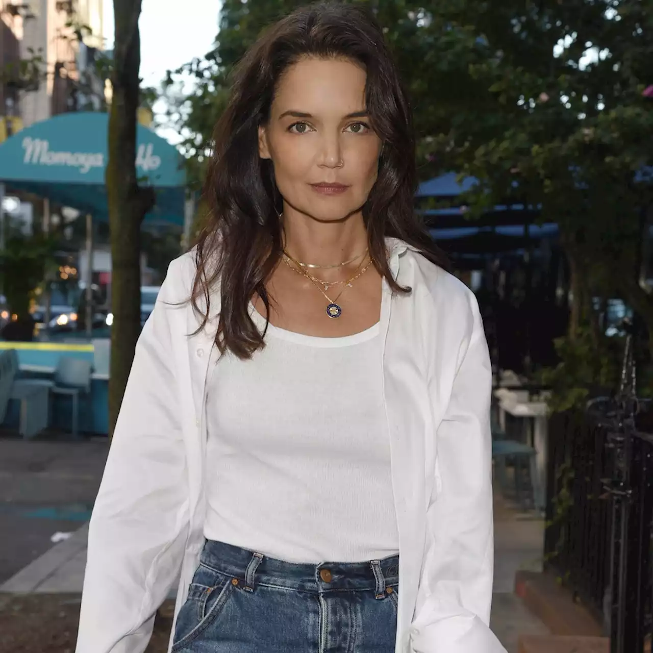 Katie Holmes' Surprisingly Affordable Necklace Is Back in Stock - E! Online