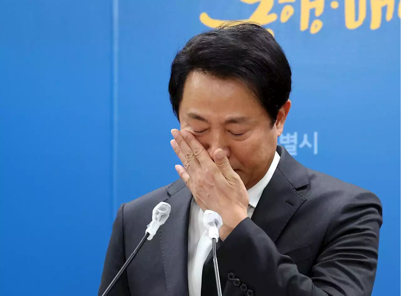 오세훈, 참사 사흘 만에 ‘눈물 회견’…책임론엔 선 그어