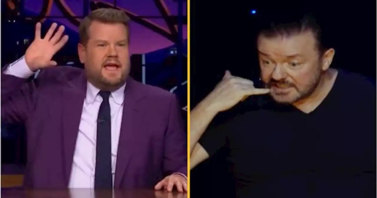 Ricky Gervais calls out James Corden for copying one of his jokes word for word | JOE.ie