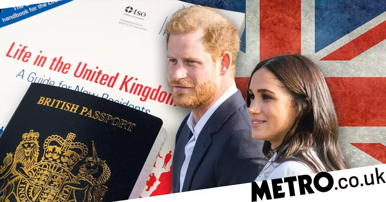 Meghan says Harry was stumped by some questions when helping her on Life in the UK test