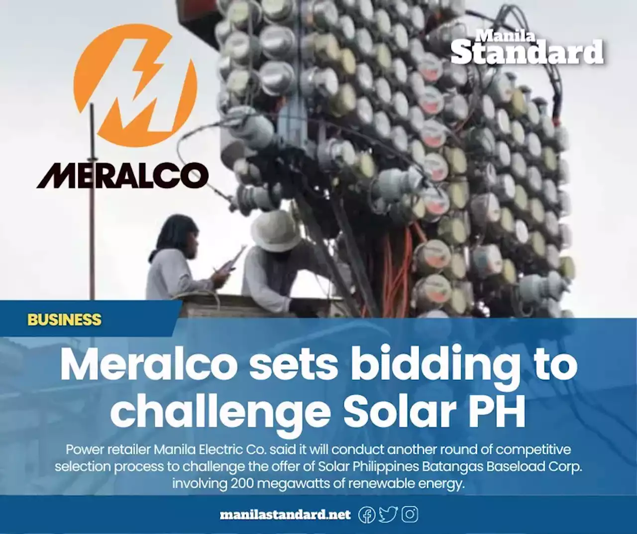 Meralco sets bidding to challenge Solar PH