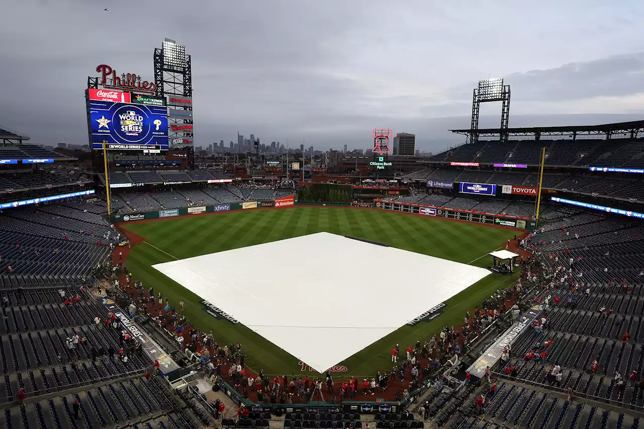 Astros-Phillies World Series Game 3 postponed because of rain