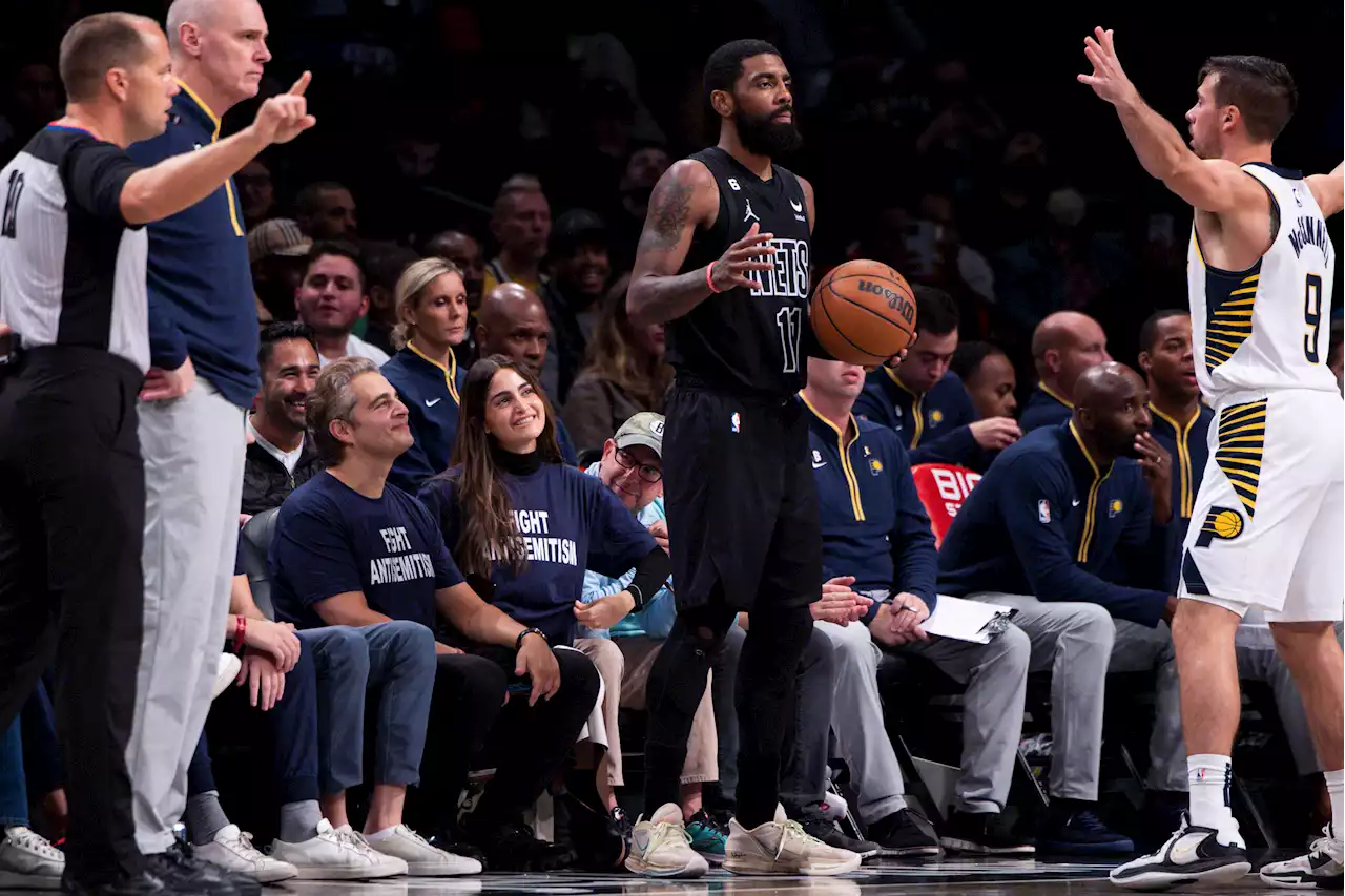 Kyrie Irving skips out on media as courtside fans hope to send Nets message