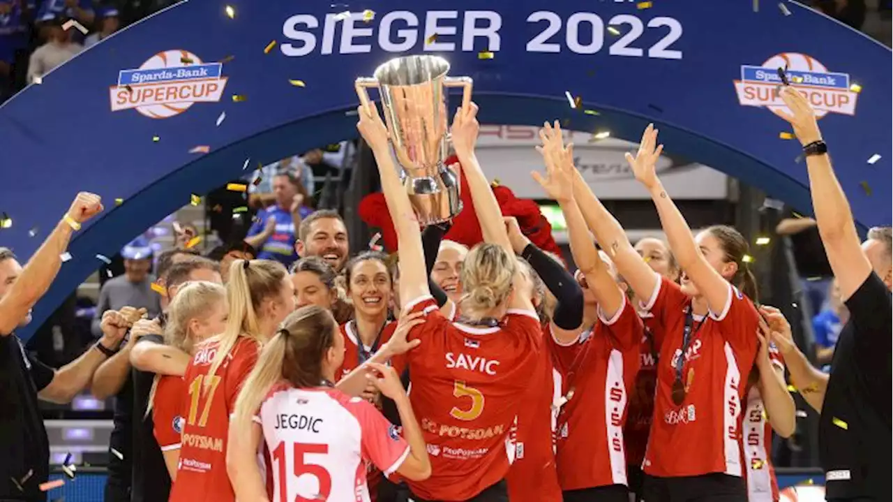 SC Potsdam schlägt Stuttgart und gewinnt den Volleyball-Supercup