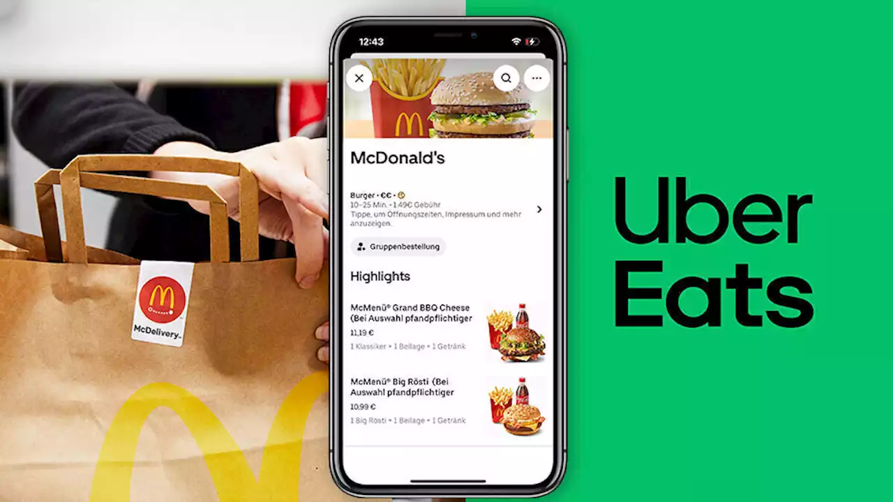 Jetzt auch in Deutschland: McDonald's liefert mit Uber Eats | W&V