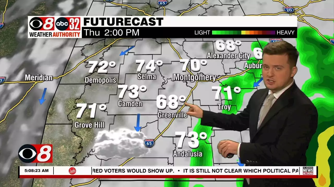 Heavy Rain and Gusty Winds At Times Today - Alabama News