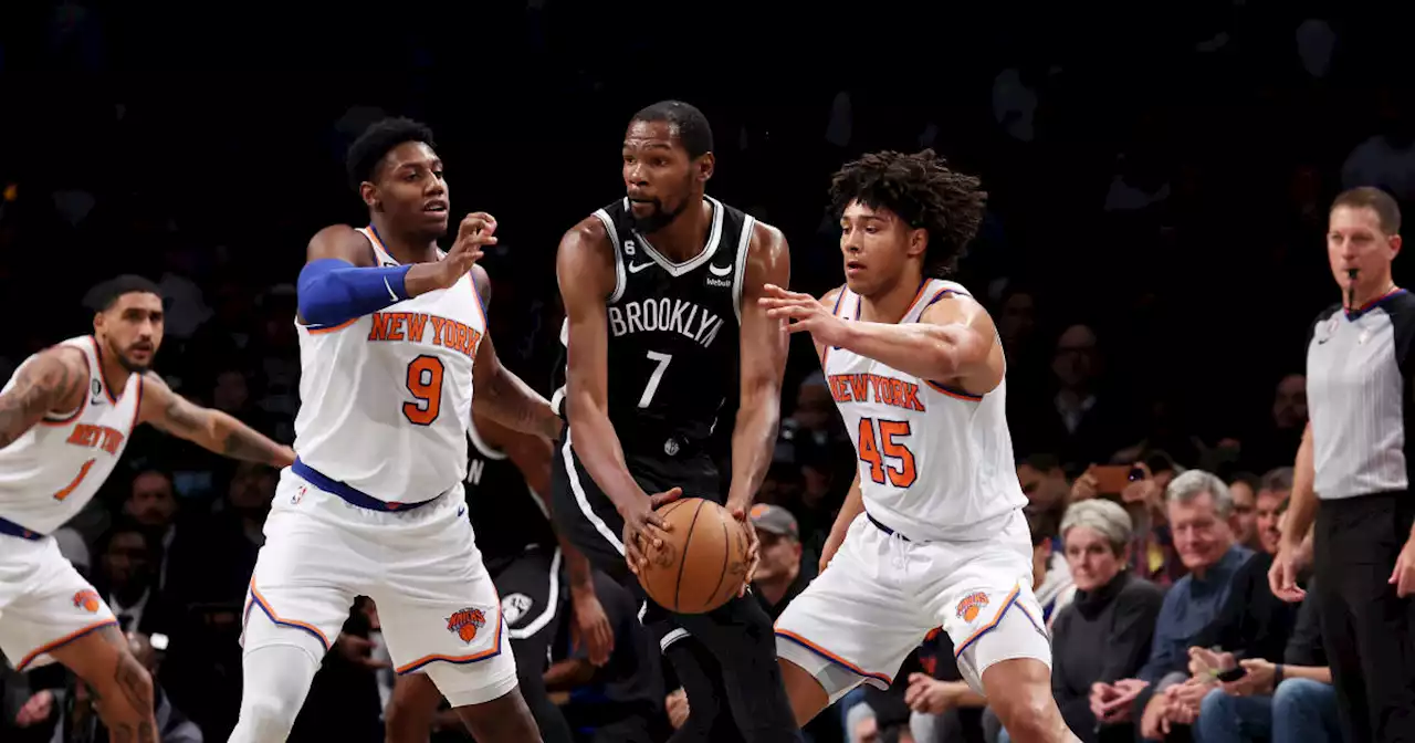 Durant, Nets pound Knicks after promoting Vaughn