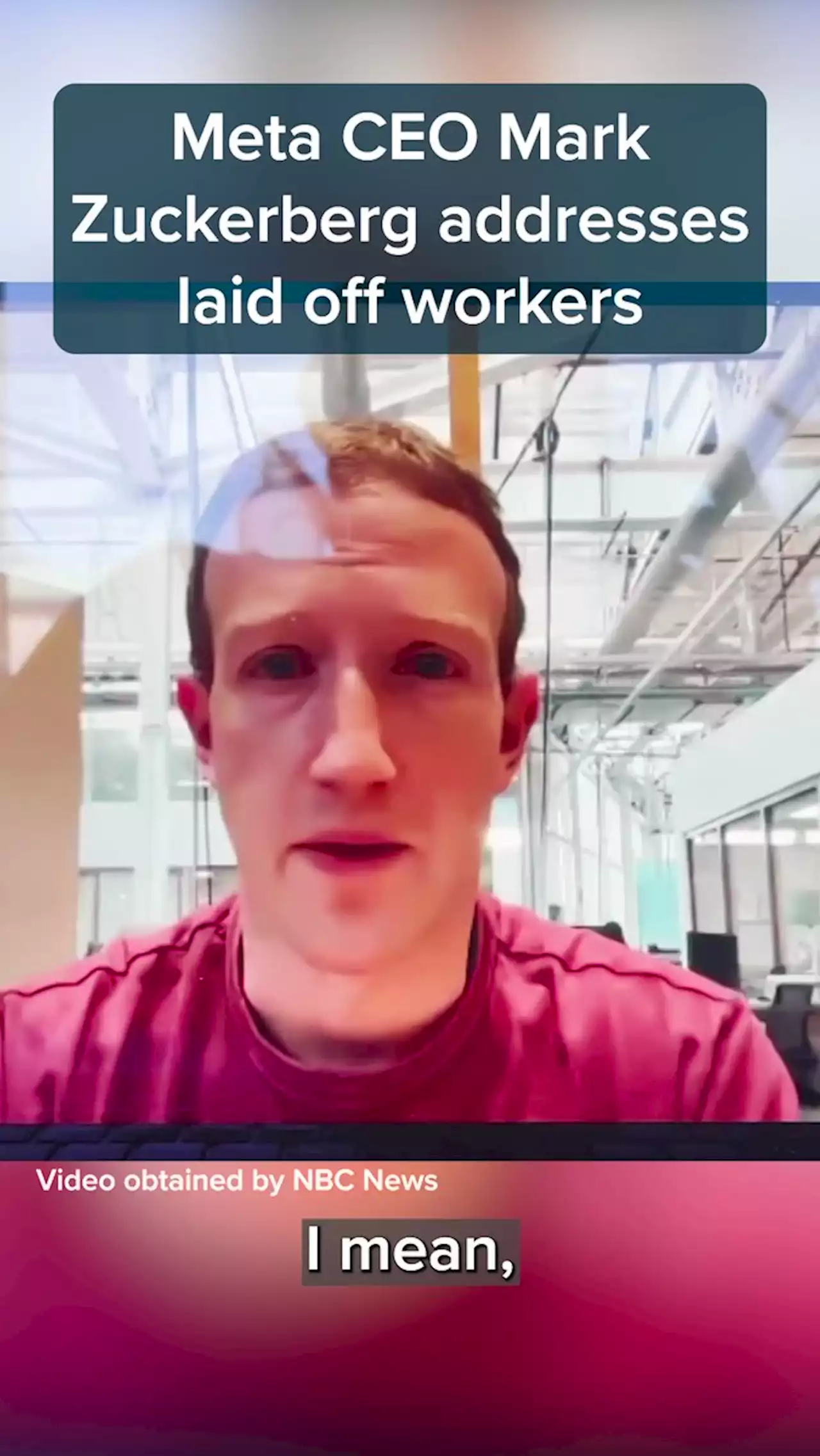 Leaked video: Mark Zuckerberg addresses Meta employees after mass layoff