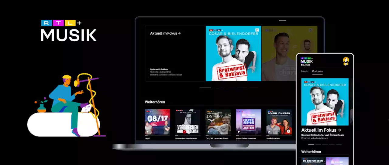 RTL+ integriert ab nächster Woche Podcasts in seine Musik-App - DWDL.de
