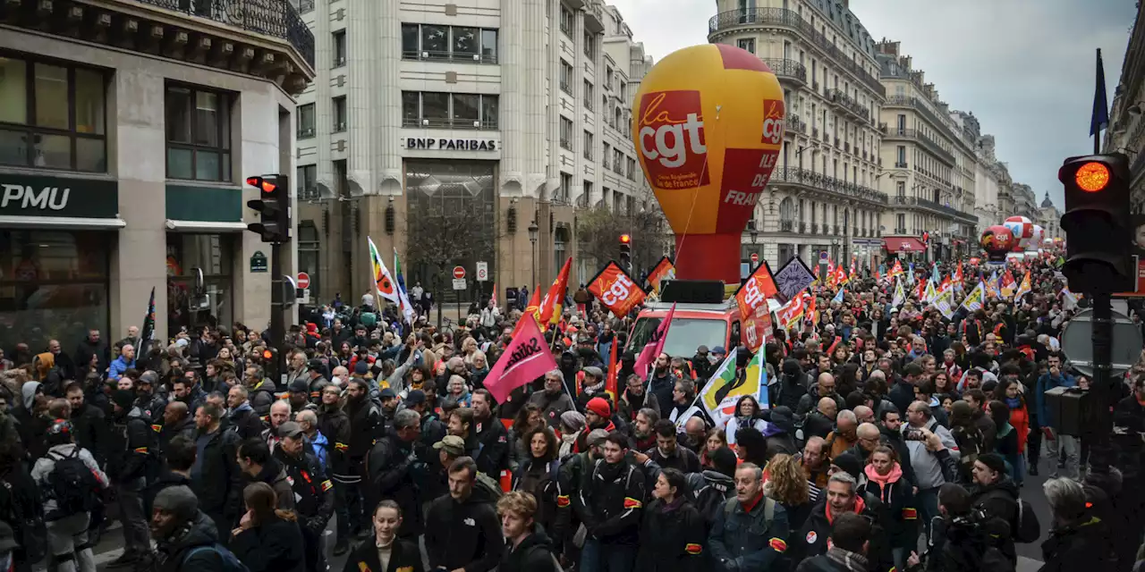 Grève : 30.400 manifestants selon le ministère de l'Intérieur, plus de 100.000 selon la CGT