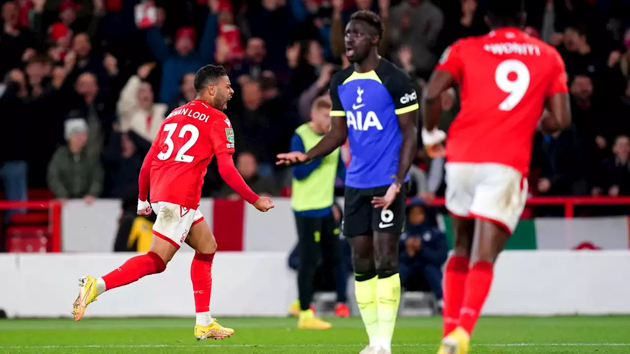 Nottm Forest 2-0 Spurs: Lodi, Lingard score first Forest goals to dump Conte's side out