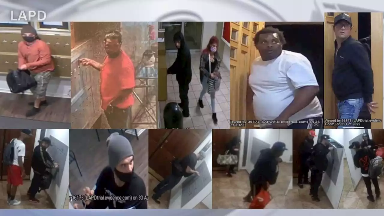 Search underway for mailbox burglars suspected of targeting LA apartment lobbies