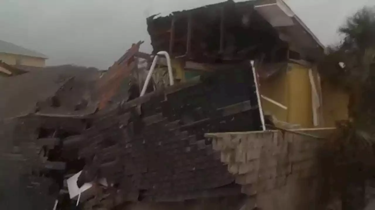 Tropical Storm Nicole topples beachfront homes into ocean