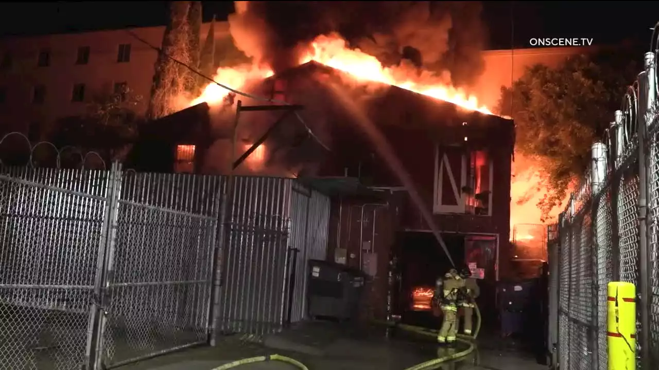 Fire in East Village remains untamed after nearly nine hours -