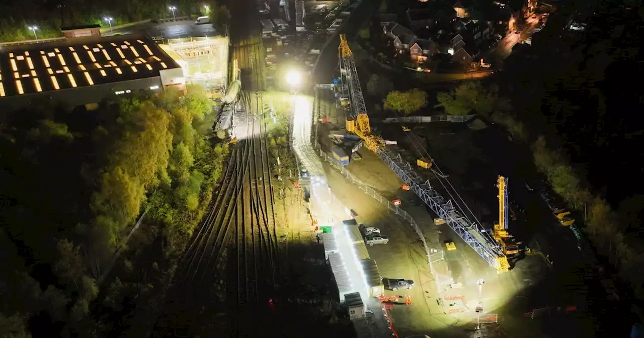 Drone footage shows Carlisle train crash aftermath ahead of recovery