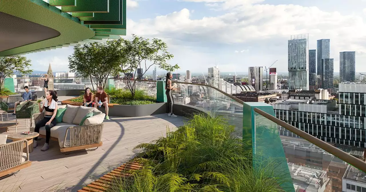 Landmark offices with rooftop pool near The Lowry Hotel approved