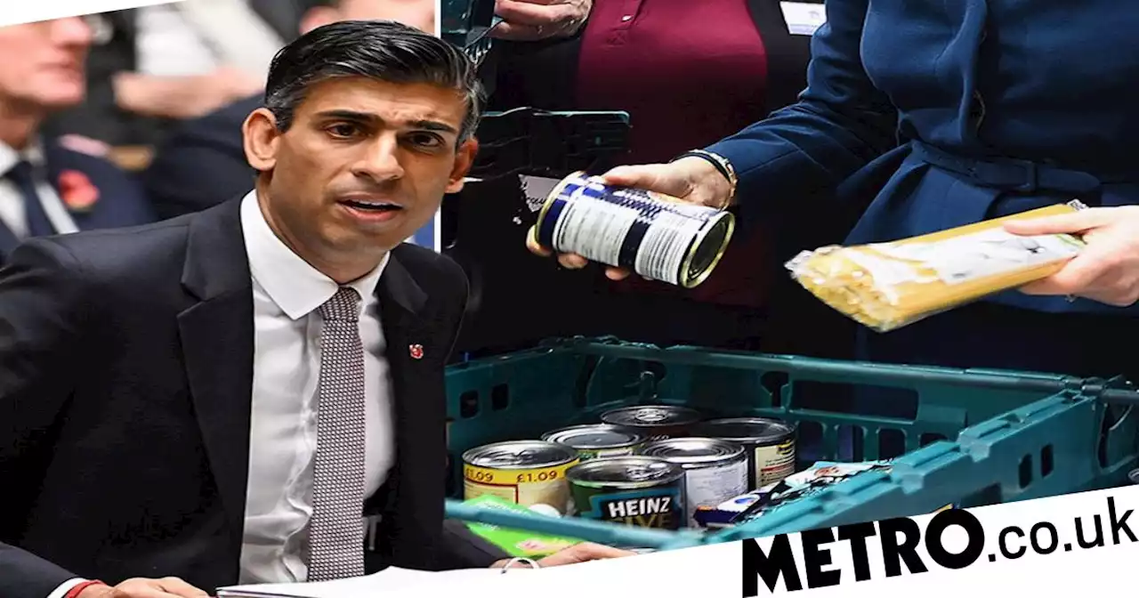 Rishi Sunak urged to 'act decisively' as more people turn to food banks