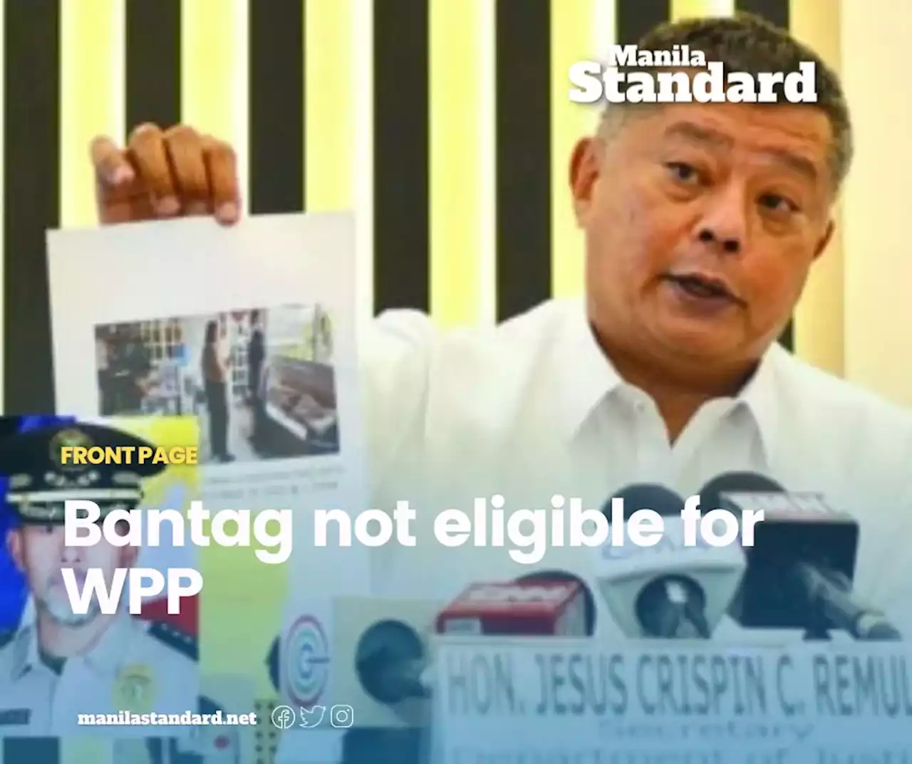 Bantag not eligible for WPP