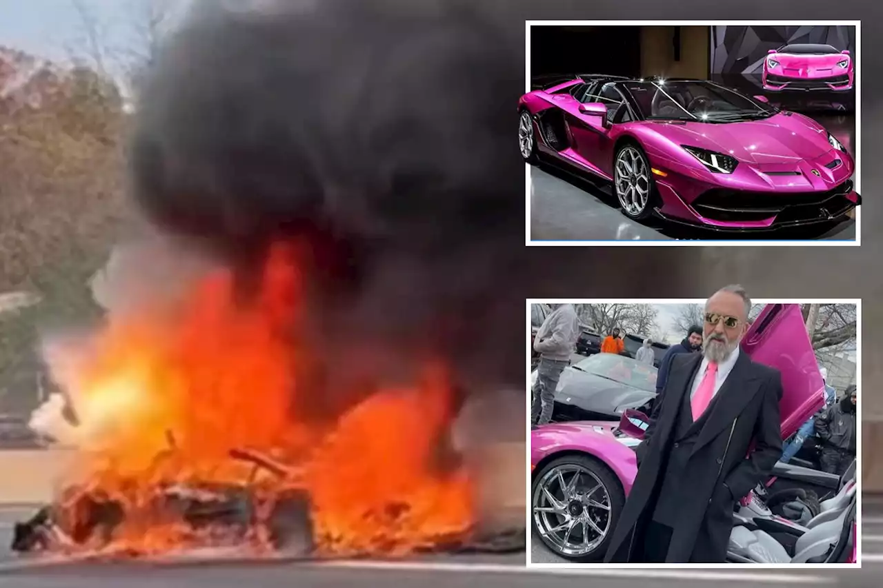 Supercar collector injured in fiery crash that destroyed his £300k Lamborghini