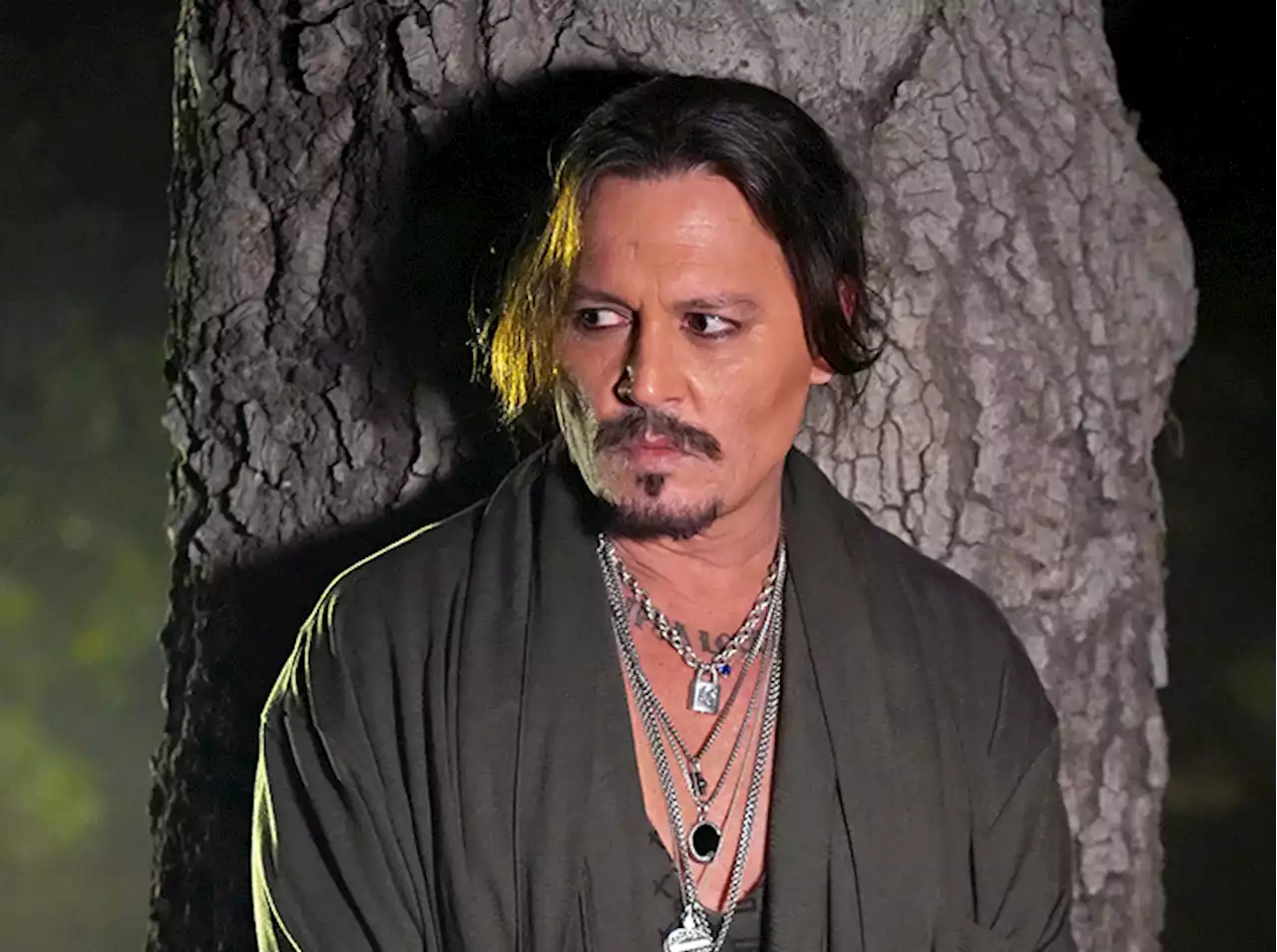 Johnny Depp Models Monochromatic Green Pajamas Look for Rihanna’s ‘Savage x Fenty: Vol. 4’ Show