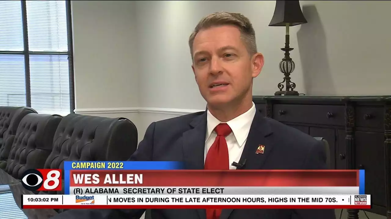 Alabama Sec. of State-Elect Wes Allen Sits Down with Alabama News Network - Alabama News