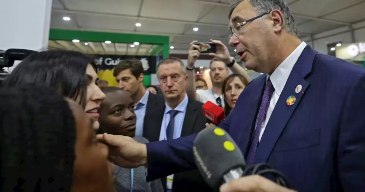 Climate activists challenge TotalEnergies CEO at COP27